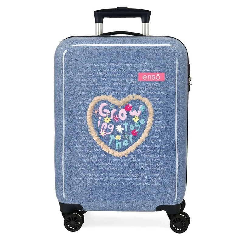 Enso Together Growing Cabin Trolley Blue 34L 2kg 4 Wheels Cabin Luggage, Blue, 55 x 38 x 20 cm, Suitcase