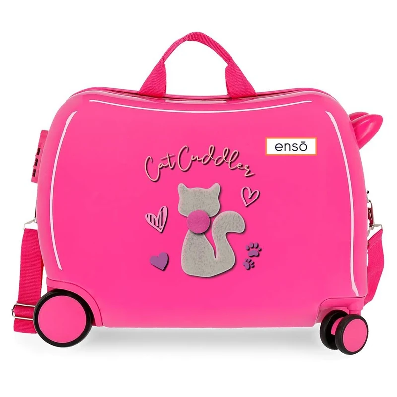 Enso Cat Cuddler Cabin Trolley, Pink, Talla Unica, Children's Suitcase