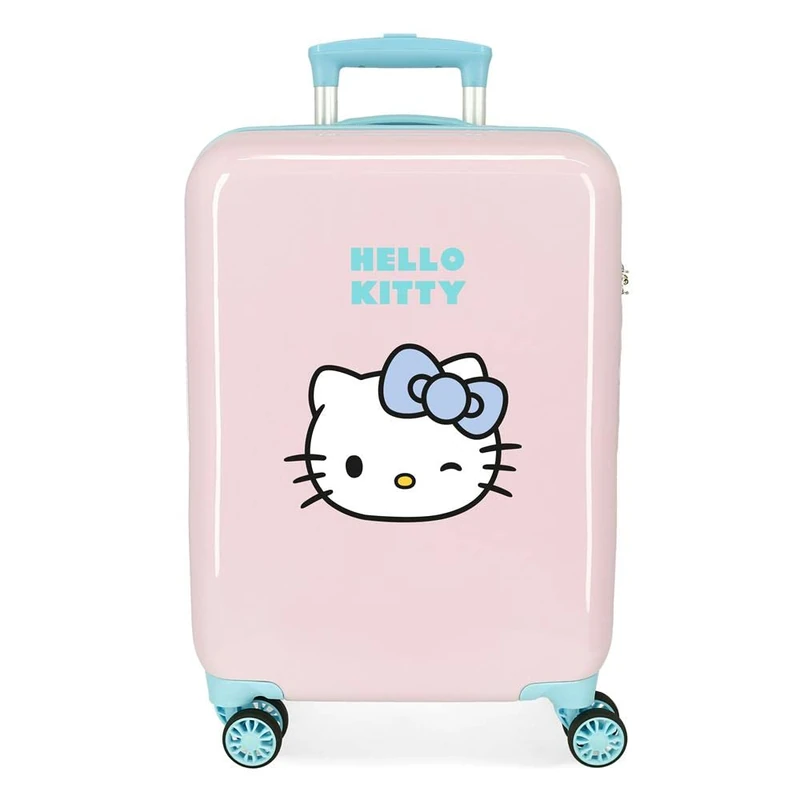HELLO KITTY 2471721 Kitty Wink Cabin Suitcase Pink 38 x 55 x 20 cm Rigid ABS Side Combination Lock 34L 2 kg 4 Wheels Double Hand Luggage
