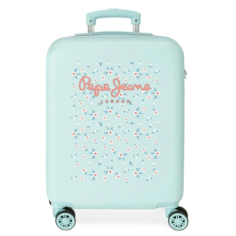 Pepe Jeans Leslie Cabin Suitcase Blue 38 x 55 x 20 cm Rigid ABS Side Combination Lock 34L 2.7 kg 4 Wheels Double Hand Luggage
