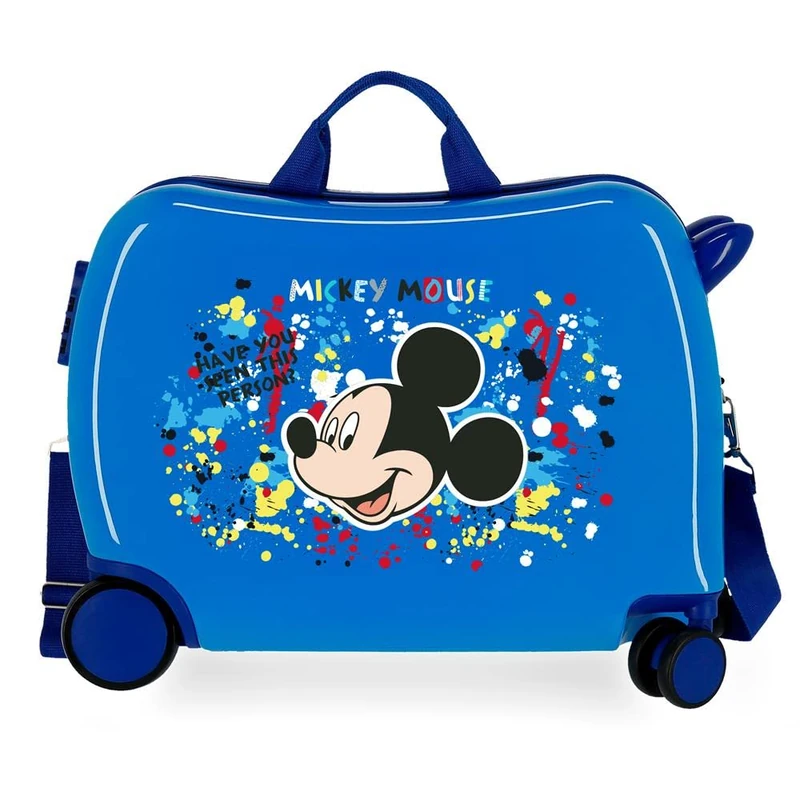 Disney Mickey Colour Mayhem Children's Suitcase, Blue, Children's Suitcase