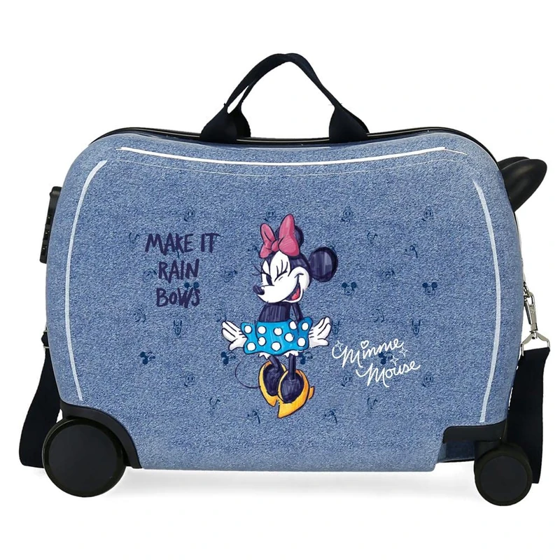 Disney Minnie Make it Rain Bows Children's Suitcase Blue 50 x 38 x 20 cm Rigid ABS Side Combination Lock 34L 1.8 kg 4 Wheels Hand Luggage - Image 1