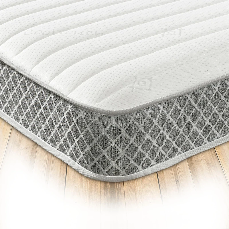 Starlight Beds Nebraska Small Double Memory Foam Mattress. Hybrid Small Double Mattress with Springs & Memory Foam Layer, Soft Feel, 19cm Deep, Grey. 4ft x 6ft3 (120cm x 190cm)