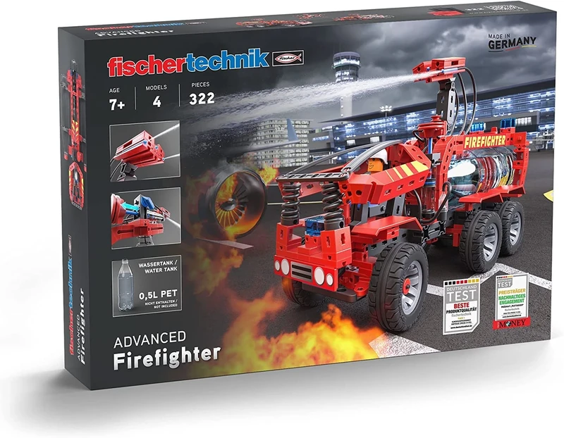fischertechnik Firefighter 564069 – Construction Set for Kids, with Fire Truck and Spraying Function, 4 Models, Ages 7+ - Image 1