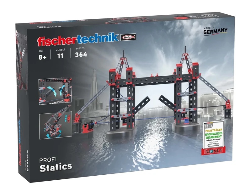 fischertechnik 564071 PROFI Statics – Construction Kit, Educational Toy for Fundamentals of Statics, 11 Models, Ages 8+