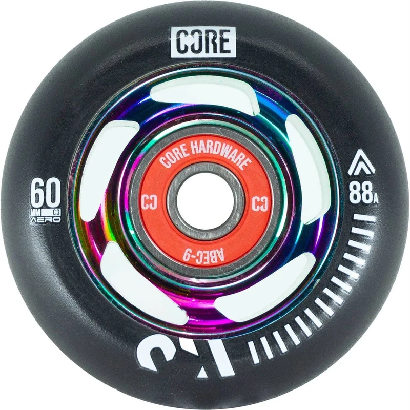 Centrano Unisex - Adult Core Aero Skateboard Wheels, Neochrome, 60 mm