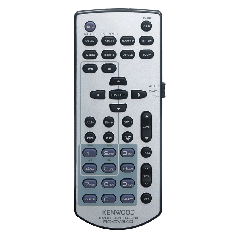 Kenwood KCA-RCDV340 Infrared Remote Control for All Moniceivers and Navitainers Silver