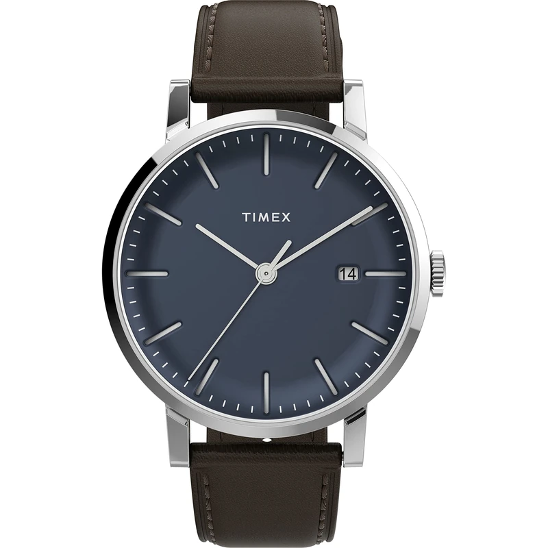 Timex Men's Analogue Watch with a Leather Strap Midtown
