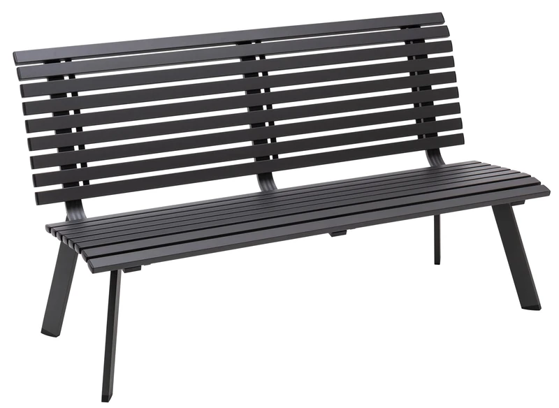 Dehner Bench, Aluminium, Gray, 150 x 88 x 64 cm - Image 1