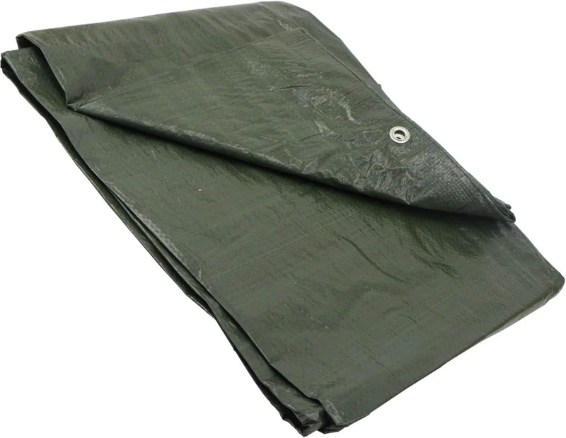 GARDENIX Tarpaulin Waterproof Heavy Duty Tarp Sheet Cover, Green 90 g/m², 10m x 12m, Garden Tarpaulin Sheet for Camping, Terrace - Waterproof, Weatherproof, UV Protection, Reinforced Eyelets
