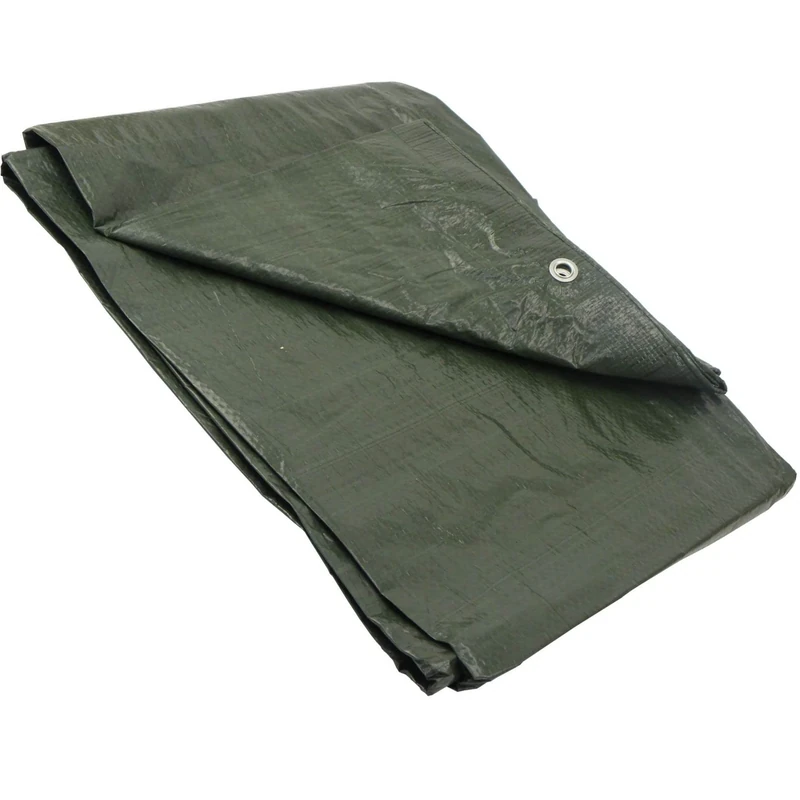 GARDENIX Tarpaulin Waterproof Heavy Duty Tarp Sheet Cover, Green Fabric 90gsm (6m x 10m), Garden Tarpaulin Sheet for Camping, Terrace - Waterproof, Weatherproof, UV Protection, Reinforced Eyelets