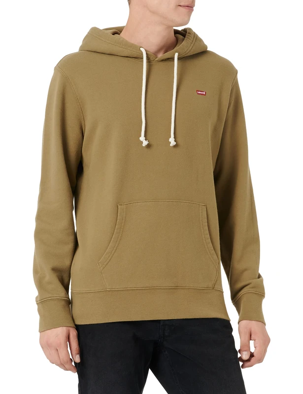 Levi's Men's New Original Sweatshirt Hoodie, Martini Olive, M
