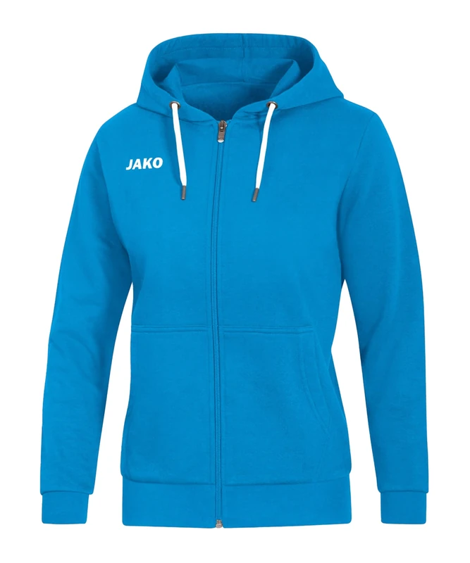 JAKO Women's Base Basic/Hooded Jacket, Blue, 34 (EU)