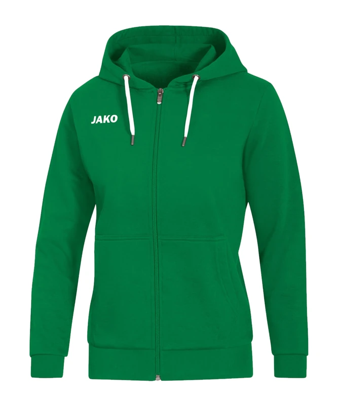JAKO Women's Base Basic/Hooded Jacket, Sports Green, 34 (EU)