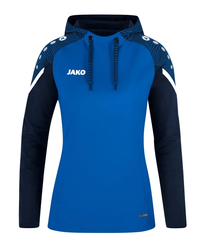 JAKO Women's Performance Hooded Sweatshirt, Royal/Navy, 42