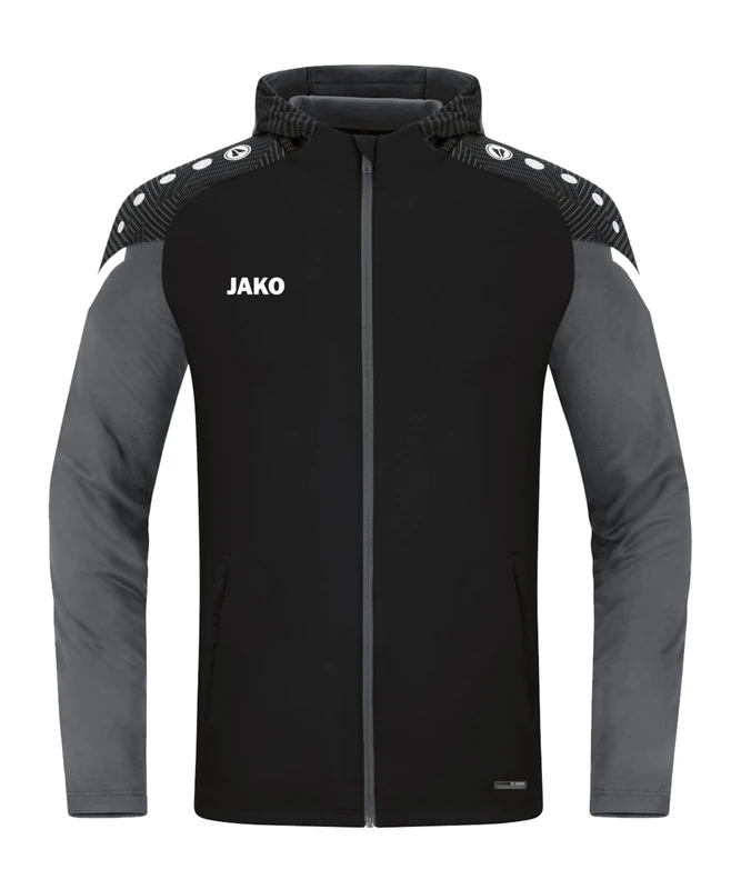 JAKO Men's Performance Hooded Jacket, Black/Anthracite Light, 4XL