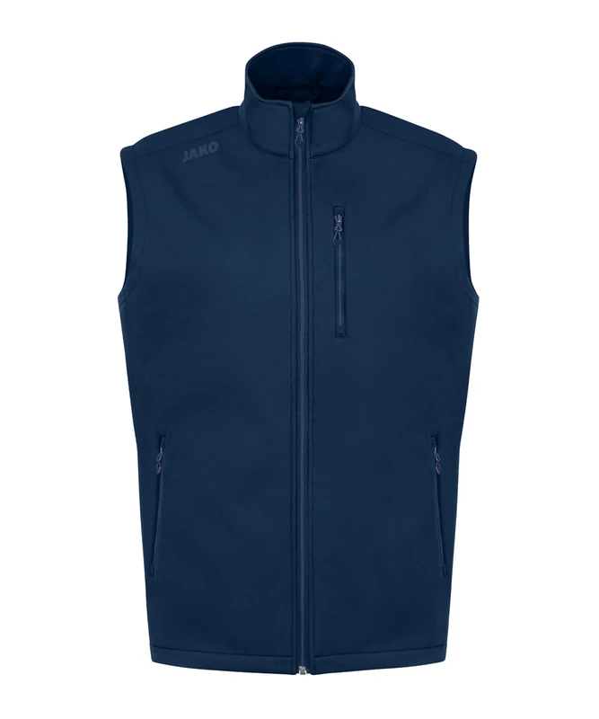 JAKO Men's Premium Softshell Vest Jackets, Navy, XL