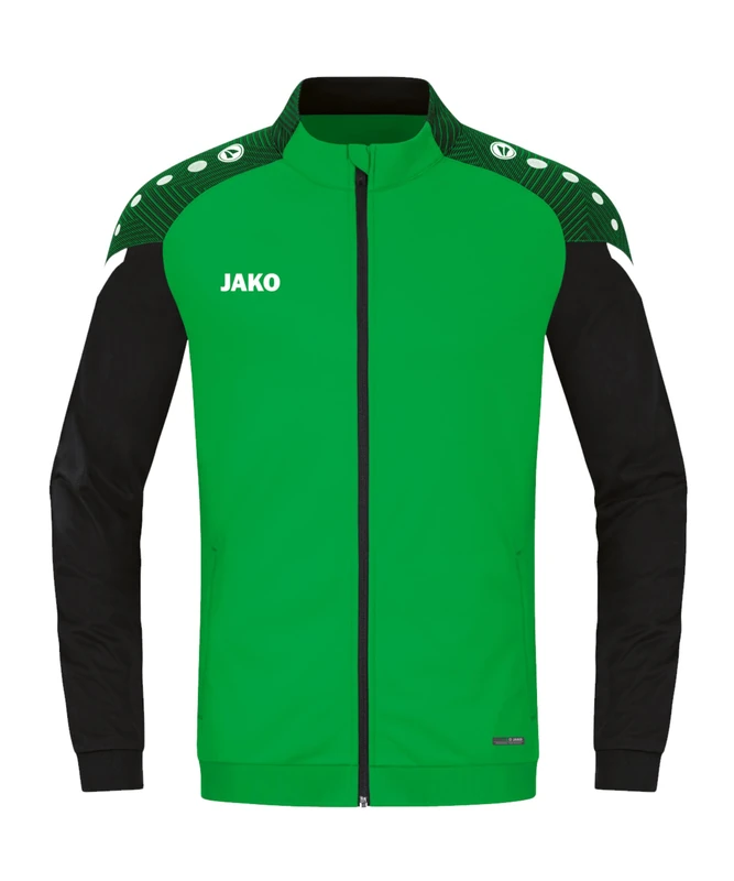 JAKO Men's Performance Polyester Jacket, Soft Green/Black, M