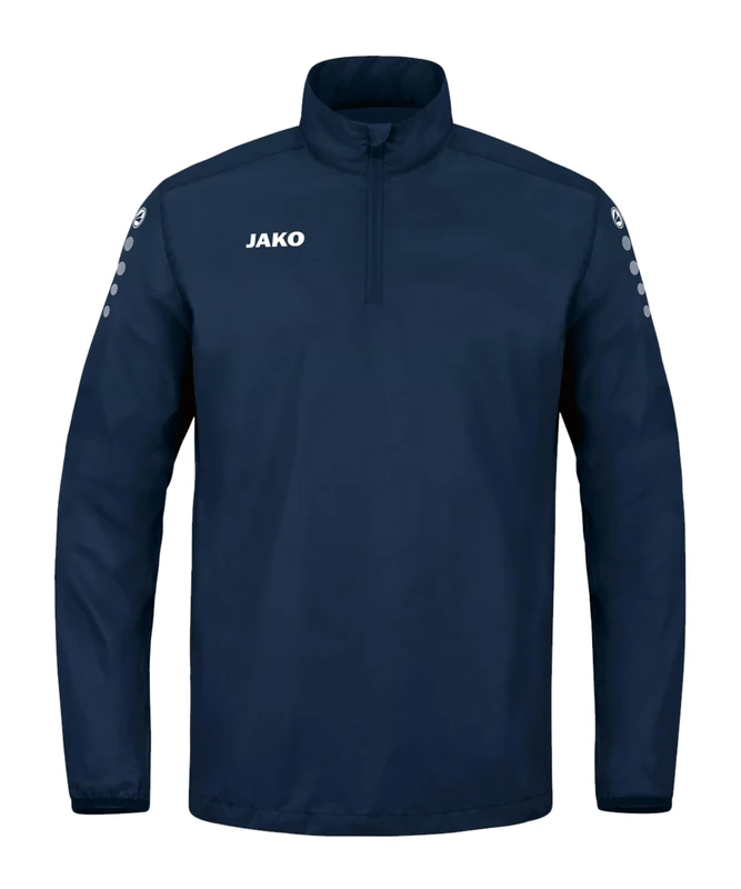JAKO Men's Rainzip Team All-Weather Sweat/Zip top, Navy, L