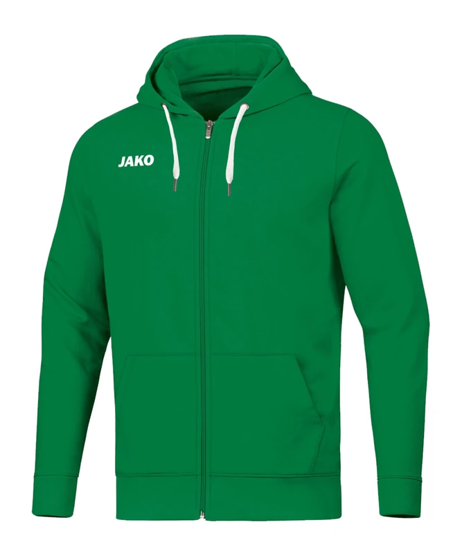 JAKO Men's Base Basic/Hooded Jacket, Sports Green, S