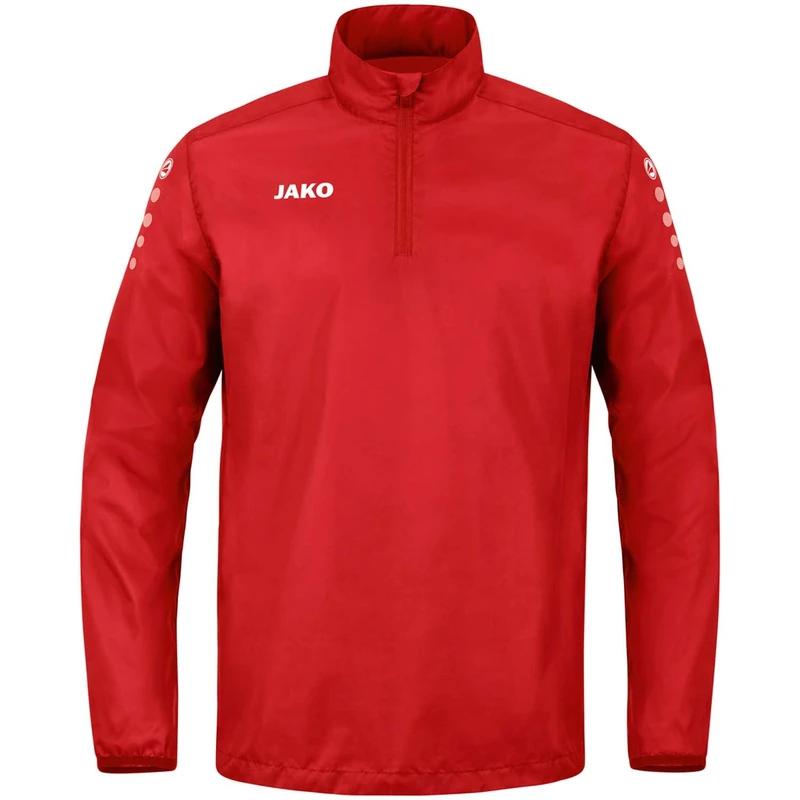JAKO Men's Rainzip Team All-Weather Sweat/Zip top, red, L
