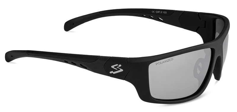 Smily Unisex Silver Polarized Lenses Black - Image 1