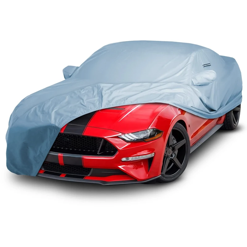 iCarCover Fits. [Ford Mustang Convertible] Full Car Cover Waterproof All Weather Weatherproof UV Sun Snow Dust Storm Resistant Exterior Outdoor Custom Protection with Straps (Year Fits 2015-2021)