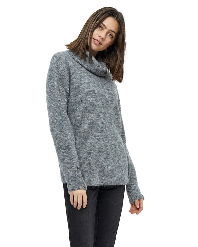 Desires Women's Juna Turtleneck 8288 Dark Grey Melange XS