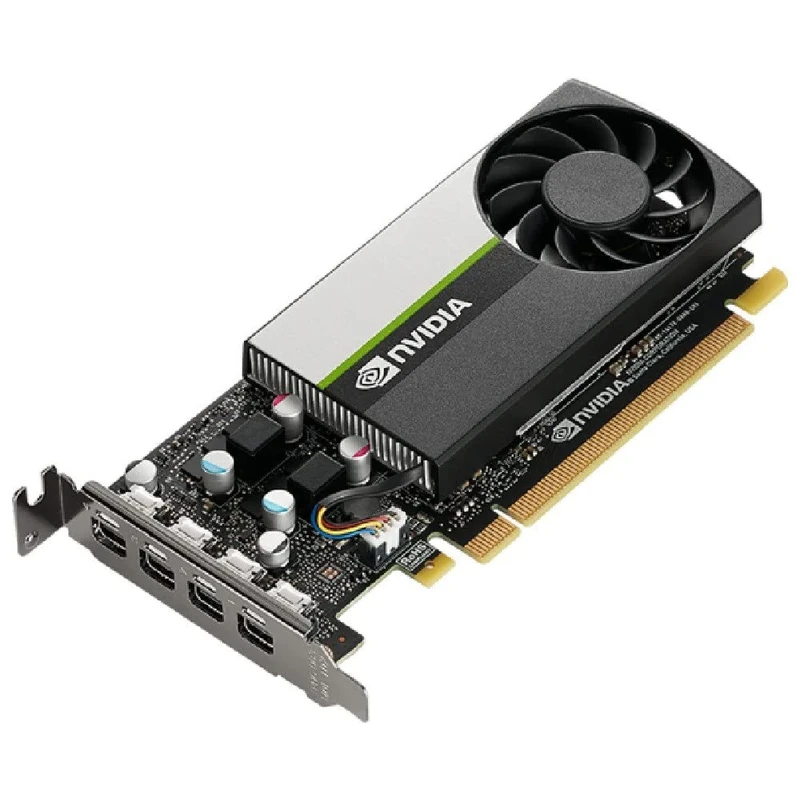 PNY NVIDIA T1000 8 GB Professional Graphic Card 8GB GDDR6 PCI Express 3.0 x16, Single Slot, 4x Mini-DisplayPort, 8K Support, Ultra-quiet active fan (VCNT1000-8GB-PB)