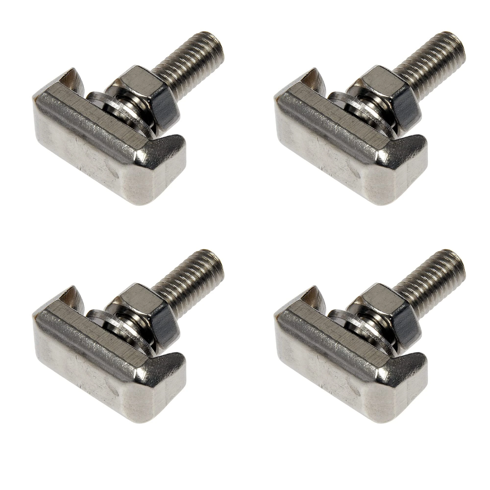 WANGCL 4Pcs T Track Bolts Battery Terminals for Car Terminal Clamp Battery Cars Securing Nut Stainless Steel