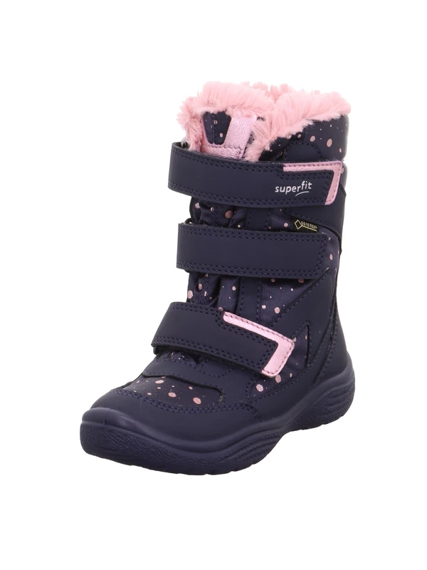 Superfit Girl's Crystal Snow Boot, Blue Pink 8000, 8.5 UK Child