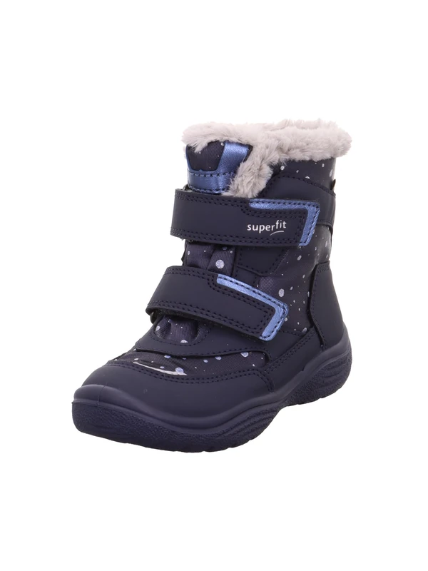 Superfit Girl's Crystal Snow Boot, Blue Light Grey 8000, 9.5 UK Child
