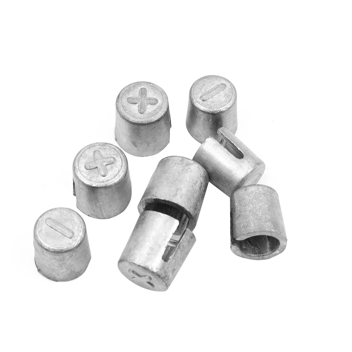 WANGCL 4 Pairs Battery Terminal Sleeves, Battery Sleeves Car Battery Terminal Converter Post Adaptors Metal Material Anode Cathode Sleeves