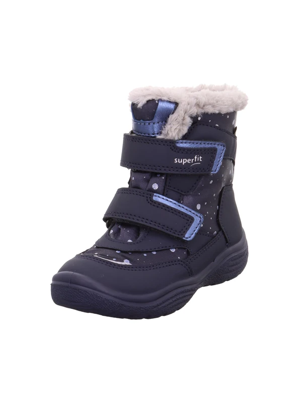 Superfit Girl's Crystal Warm Lined Gore-tex Snow Boot, Blue Light Grey 8000, 8.5 UK Child