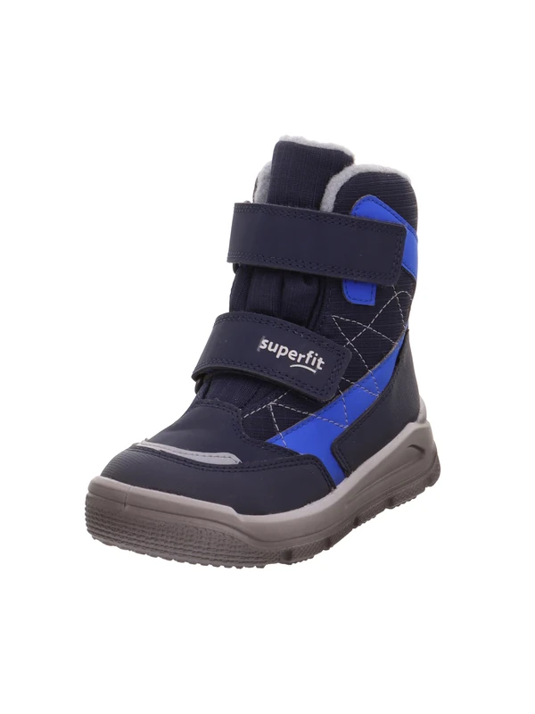 Superfit Boys Mars Warm Lined Gore-tex Snow Boot, Blue Light Grey 8000, 1 UK