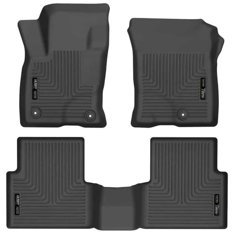 Husky Liners Weatherbeater Series | Front & 2nd Row Floor Liners - Black | 95341 | Fits 2021-2022 Ford Bronco Sport