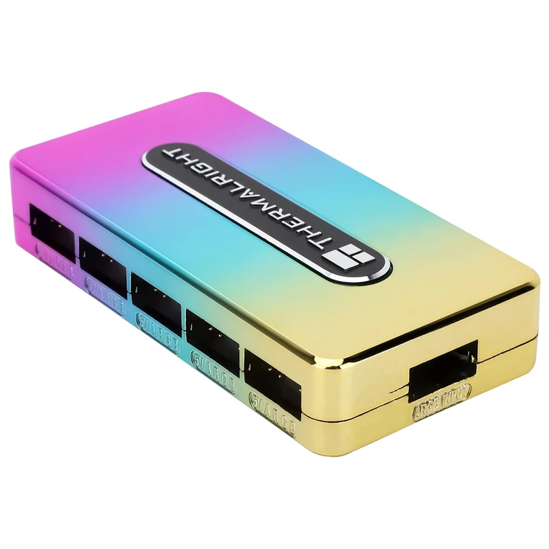 Thermalright ARGB Fan HUB Controller Support 8 Groups of Fans, 8-Port 3 Pin PC Fan Controller, 5V Fan Hub, Strong Paste+Magnetic Suction (FAN HUB ARGB REV×10)