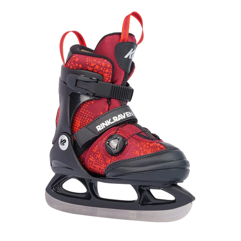 K2 Rink Raven Ice BOA Boys' Ice Skates - Black-Blue, S (EU: 29-34 - UK: 10c-1 - MP: 16-20)
