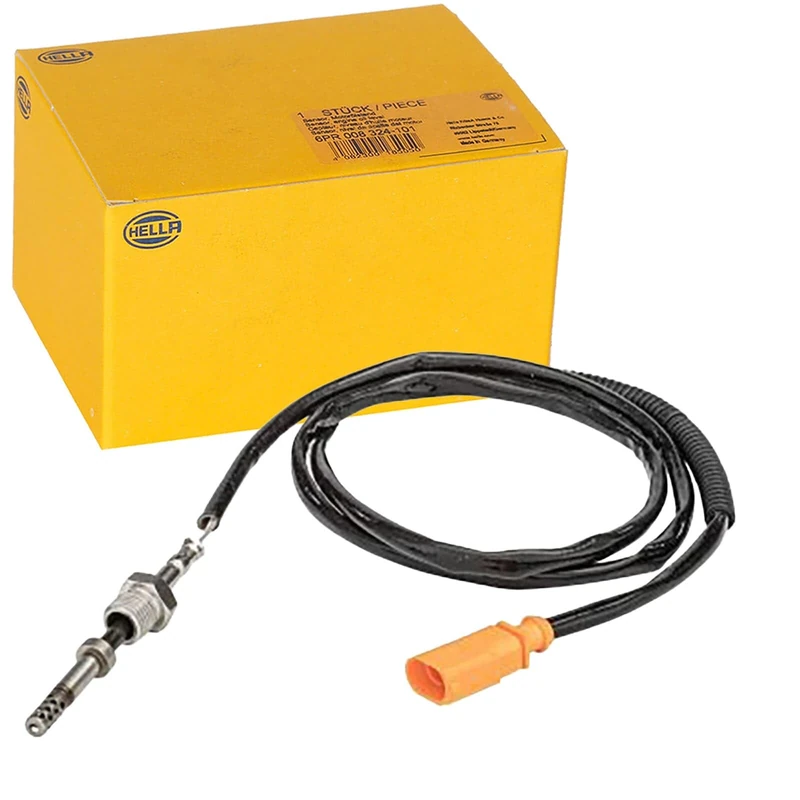 HELLA 6PT 358 181-021 Sensor, exhaust gas temperature - 2-pin connector - Bolted - Cable: 605mm - Image 1