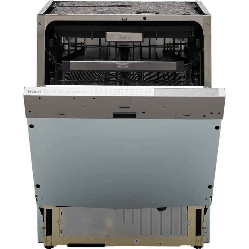 Haier XIB6B2S3FS Wifi Connected Fully Integrated Standard Dishwasher - Silver Control Panel with Fixed Door Fixing Kit - B Rated