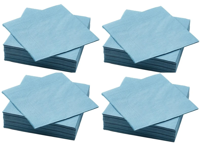 Ikea FANTASTISK 3-Ply Paper Napkins, Turquoise, 40x40 Centimetres, 202.362.62 - Set of 200 (4x50)