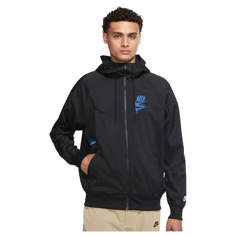 Nike DM6867-010 M NSW SPE+ WVN WR JKT MFTA Jacket Men's BLACK/WHITE XS - Image 1