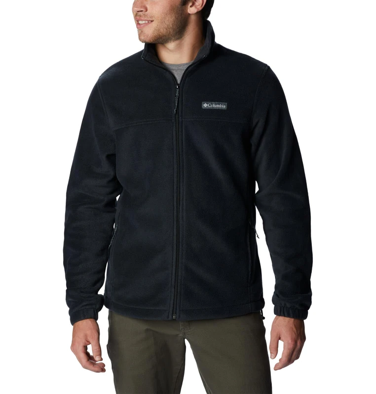 Columbia Men's Steens Mountain Full Zip 2.0 Fleece Jacket, Black, Grill, XS