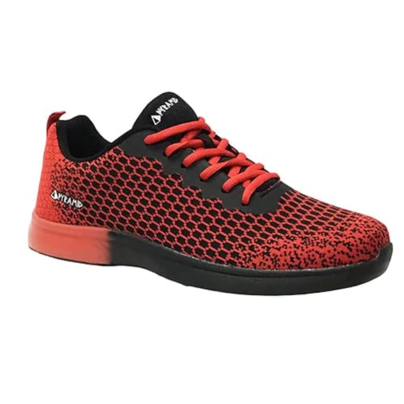 Pyramid Men's Path Lite Seamless Mesh Bowling Shoes, Red/Black, 7 UK - Image 1