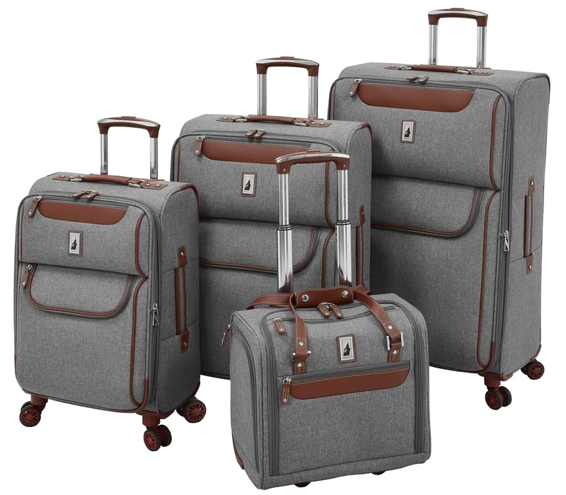 London Fog Westminster 4 Piece Set, Luggage/Suitcase, Grey Heather, Westminster 4 Piece Set