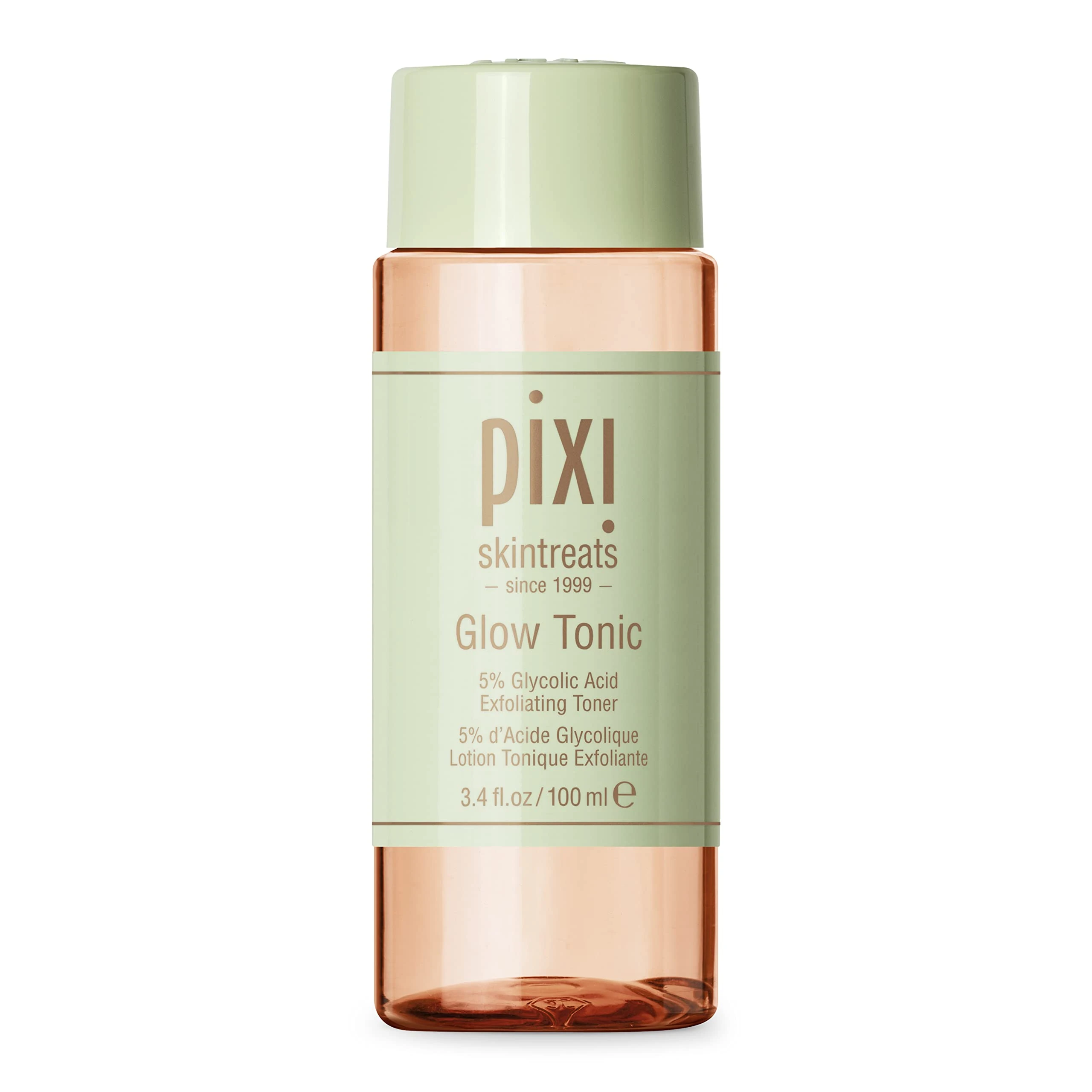 Pixi Glow Tonic Balancing Face Toner Glycolic Acid for Radiant Skin Daily Brightening Toner (3.4 fl oz / 100 ml)