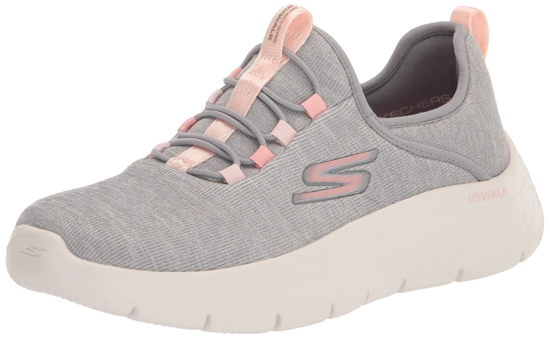 Skechers Women's Go Walk Flex-Lucy Sneaker, Grey-Pink, 3 UK