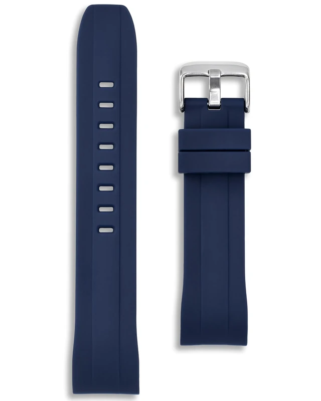 Buckle & Stitch 22mm Curved Silicone Strap - Navy for Seiko SKX Diver