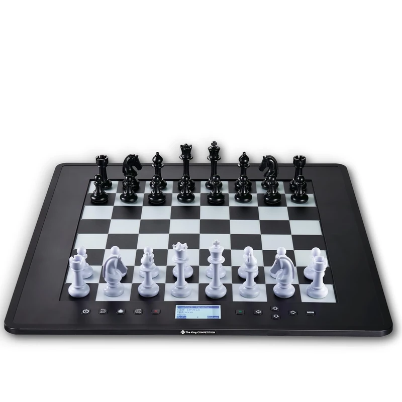 The King Competition Chess Computer - User-friendly, for the whole family & chess enthusiasts, with automatically adjustable playing strength; LED move display