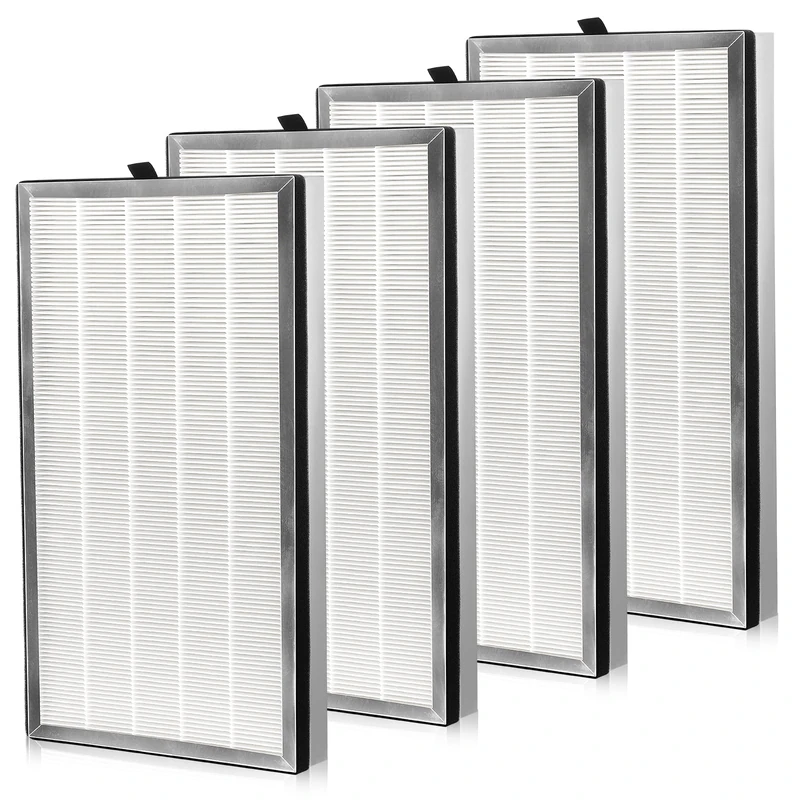 LINNIW H13 True HEPA Replacement Filter, Compatible with MA Air Purifier 112 Series, 3-stage Pre-filter, H13 True HEPA and Activated Carbon Filter Set, 4 Pack
